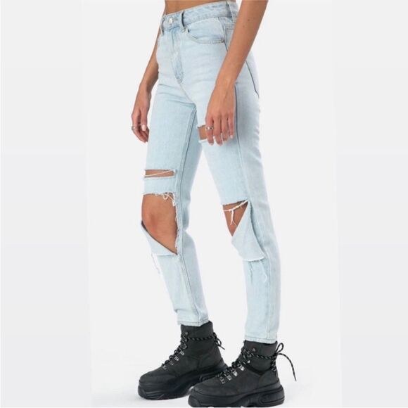 Adika ligh wash Distressed Women Jeans - Picture 5 of 8